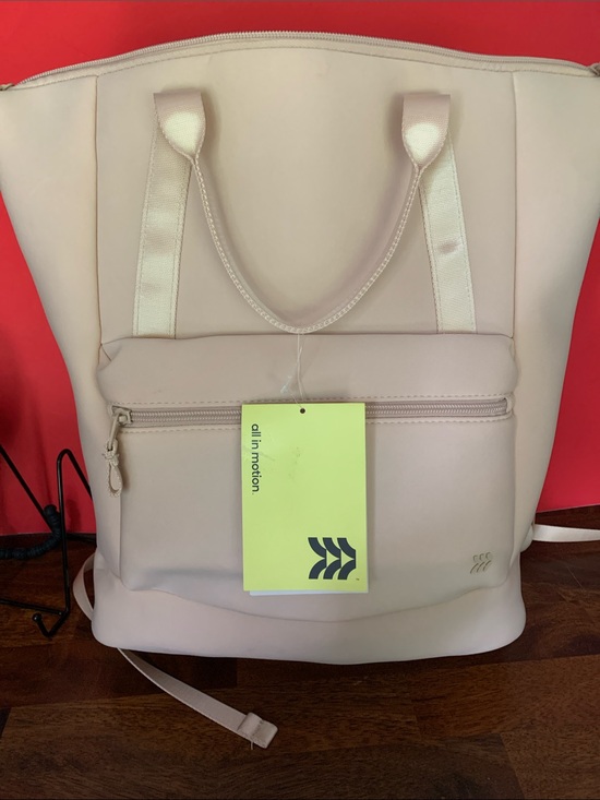 all in motion Handbags - all in motion Cream Tote-Style Backpack with Front Pocket